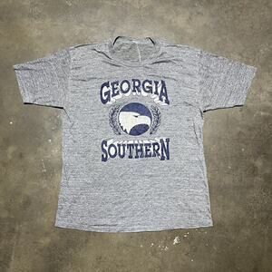 Vintage 70s Georgia Southern Faded Grey T-Shirt